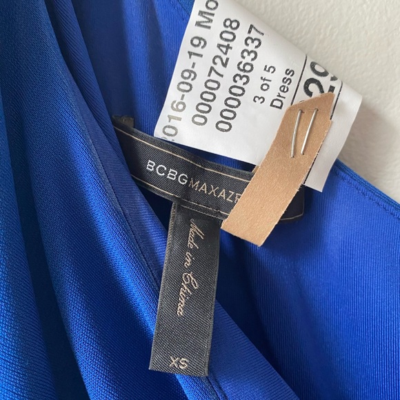 BCBG MAXAZRIA On Strap Electric Blue Gown, XS - Picture 2 of 3